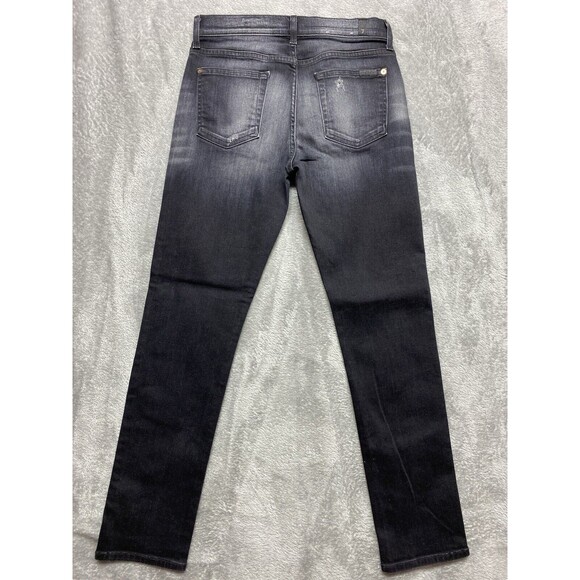 7 For All Mankind The Relaxed Skinny Women's Distressed Jeans Sz 26 - Picture 3 of 9